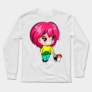 crumbs with cute dog Long Sleeve T-Shirt